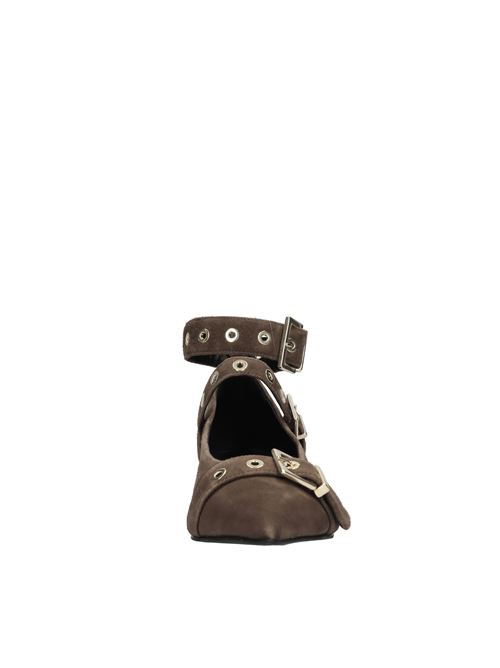 Décolleté in camoscio LELLA BALDI | LT2425 CAM.MARRONE